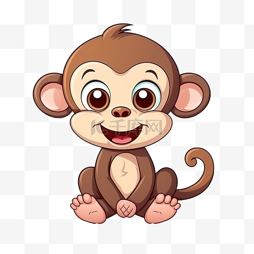 可爱的表情猴子卡通图片