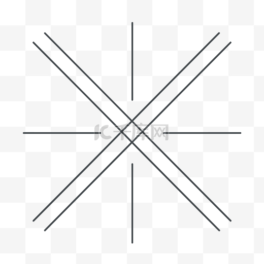 绘制十字形状和字母 ti 或 x 向量图片