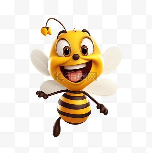 表情符号蜜蜂卡通笑图片