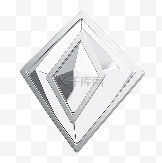 银色菱形徽章图片