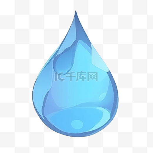 3d 风格蓝色水滴隔离中的水滴形状图片