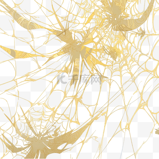 金色金属蜘蛛网图片