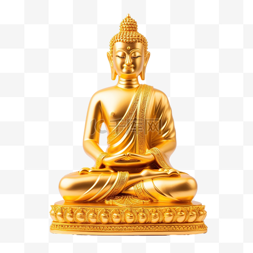孤立的剪裁路径佛像用作佛教宗教古代佛的护身符图片