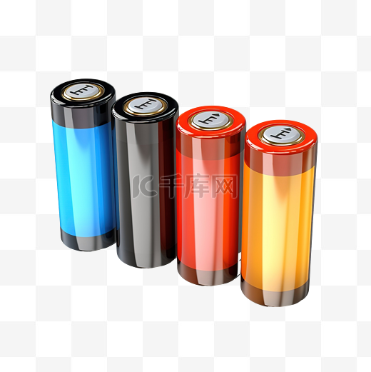 电池充电电池电量指示器玻璃形态透明电池 3d 插图图片