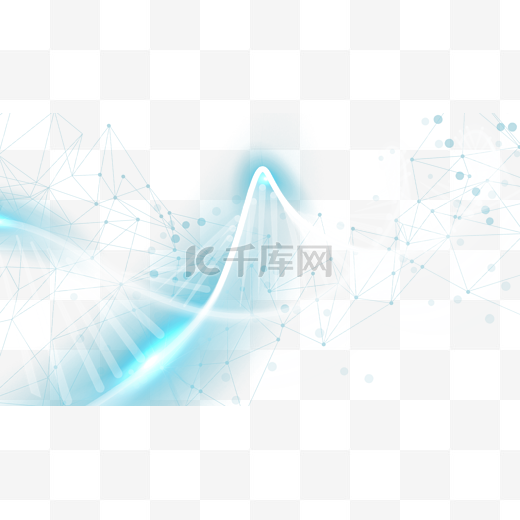 抽象光效螺旋dna分子结构横图科技感蓝色科技生物图片