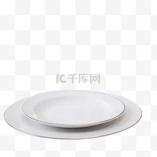圣诞桌上有餐具的白盘子图片