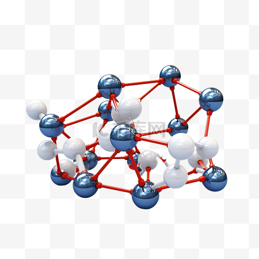 分子和巴基球结构生物技术概念图片