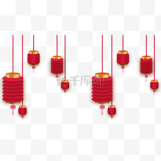 中国新年传统灯笼红色图片
