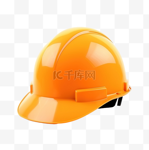 塑料橙色安全头盔或建筑安全帽概念安全项目工人作为工程师隔离在白色背景图片
