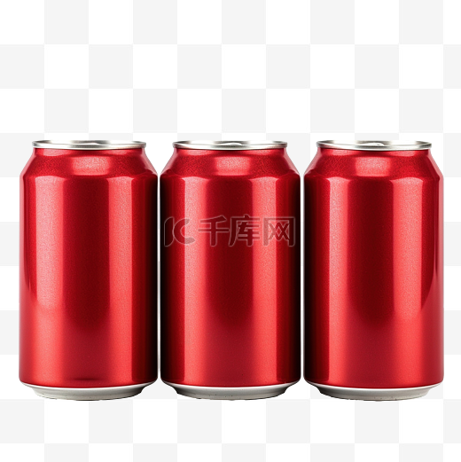 红色铝制饮料罐图片