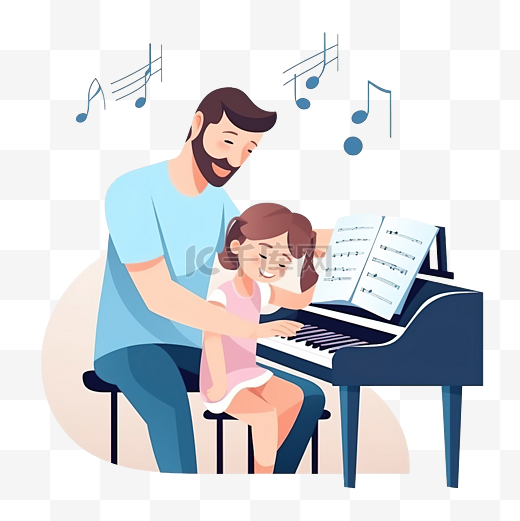 小女孩在圣诞节期间与老师一起在线弹钢琴图片