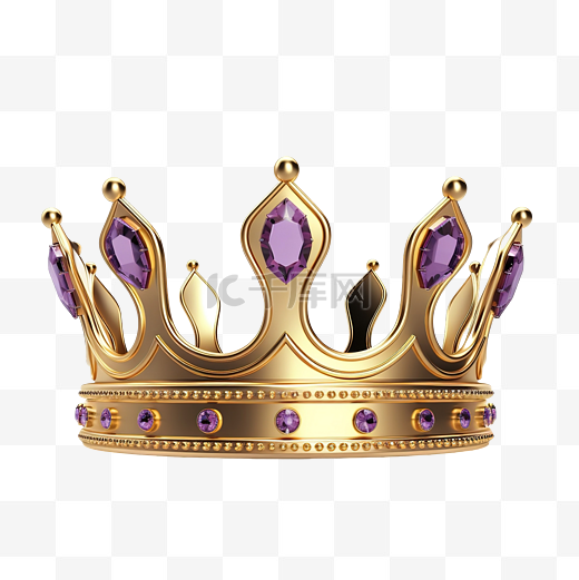 金色和紫色的皇冠图片