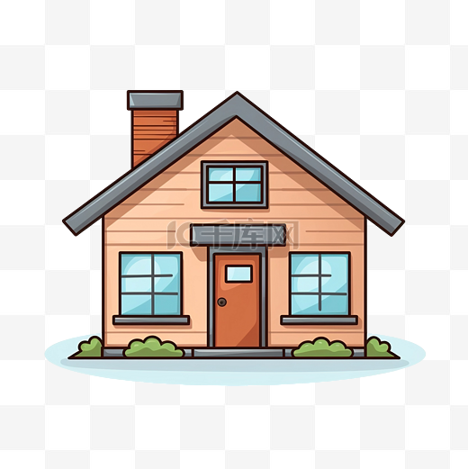 簡單的房子插圖图片