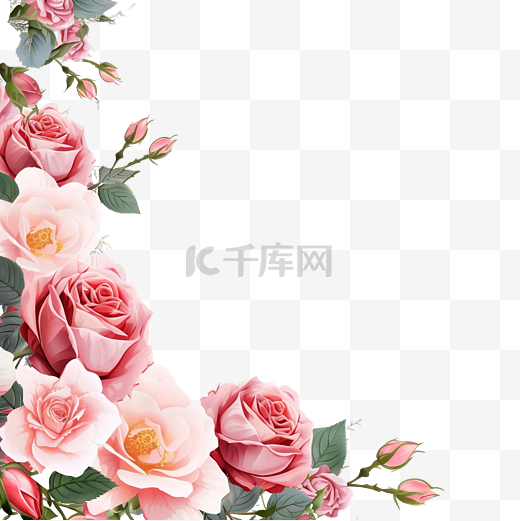 玫瑰花邊框图片