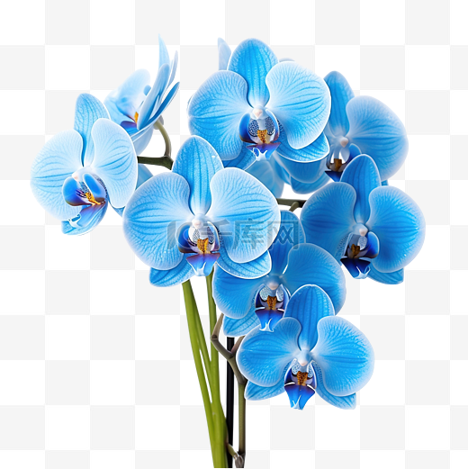 蓝色兰花花图片