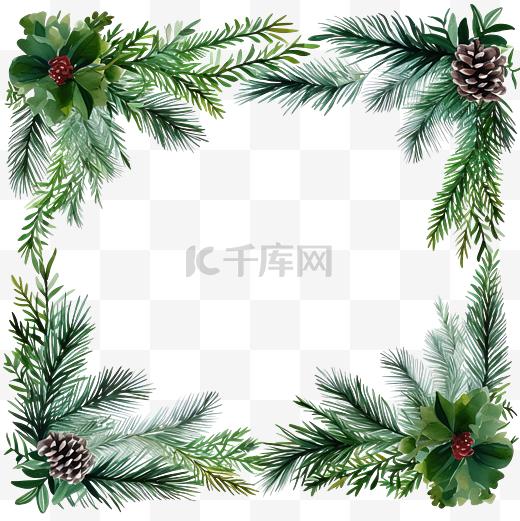 圣诞框架图案枞树背景图片