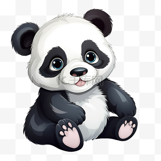卡通可爱大熊猫动物图片