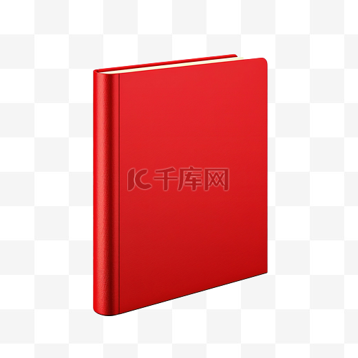 一本红色封面的书的插图图片