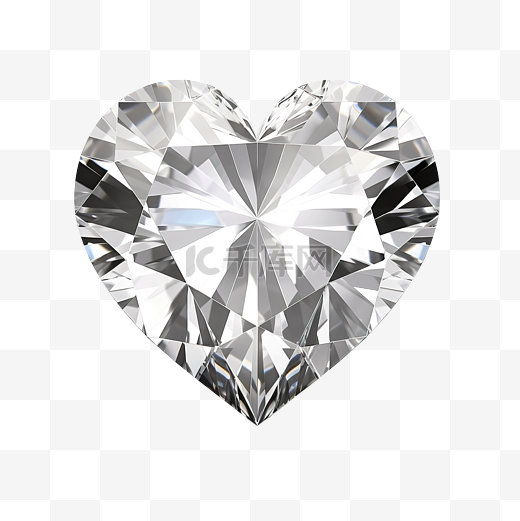 心形银钻石图片