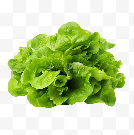 生菜沙拉扁平绿色png图片