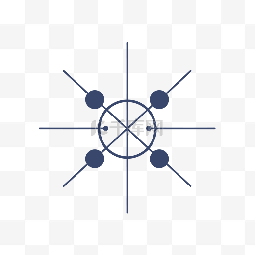 带点的圆圈代表科学相关概念的交集 向量图片