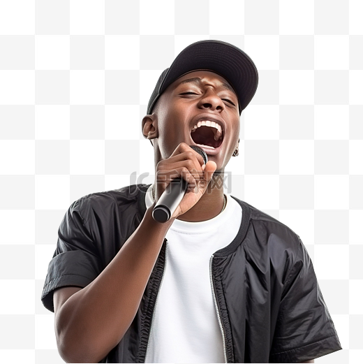 非裔美国说唱歌手唱歌图片