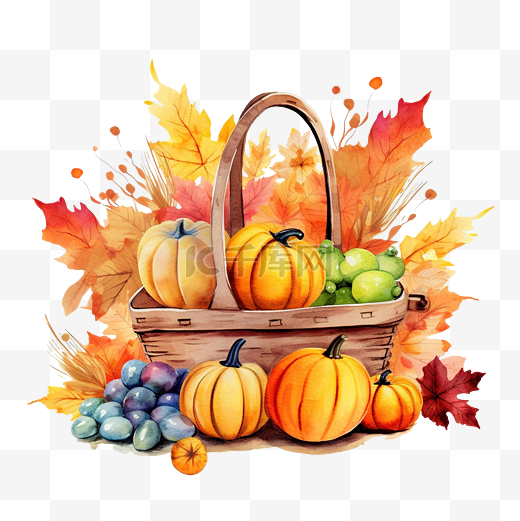 秋季月份日历 11 月的感恩节图片