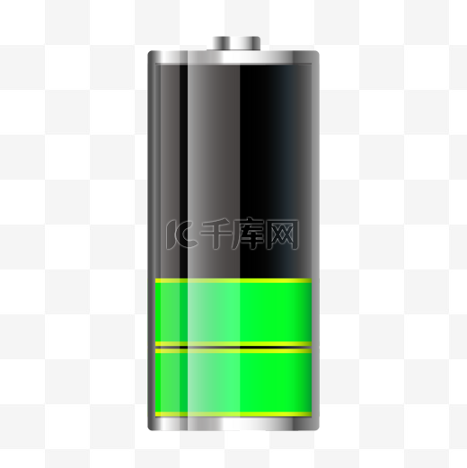 绿色两格电池电量图片