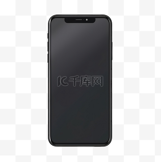 新版黑色超薄智能手機類似於空白白屏图片