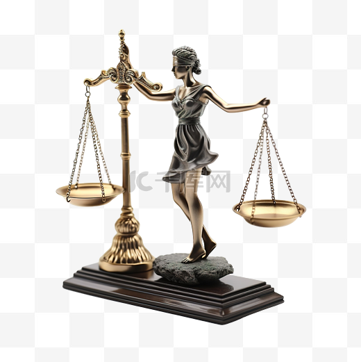 法官在法院法官的判决中衡量正义的象征图片