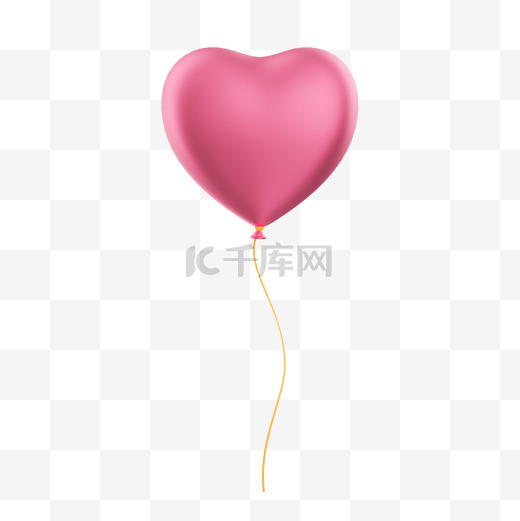 妇女节情人节3D立体粉色气球装饰元素图片