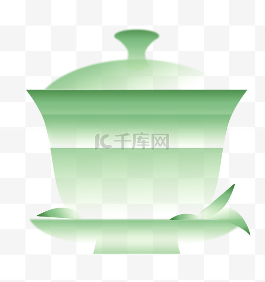 简约渐变春茶茶杯设计图图片