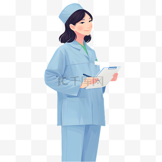 劳动节卡通手绘医护人员素材1图片
