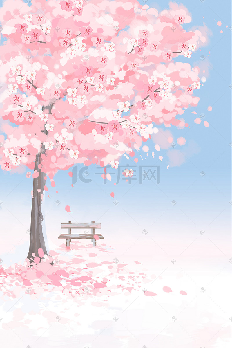 唯美粉色樱花节风景赏花图片