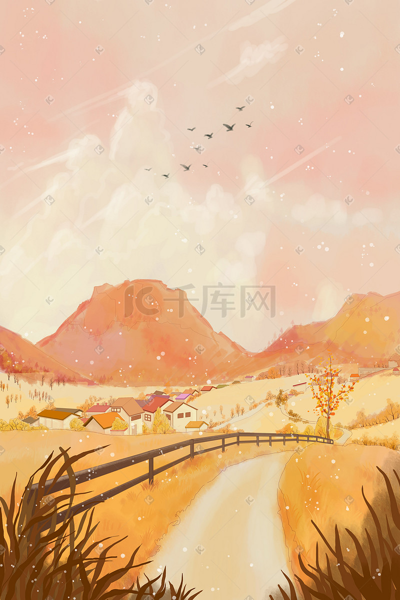 秋天秋季风景背景图片