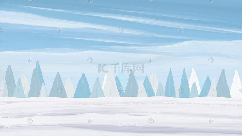冬天下雪雪地立冬冬至雪天风景背景图片