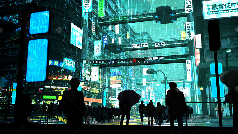 赛博朋克科幻城市科技图片