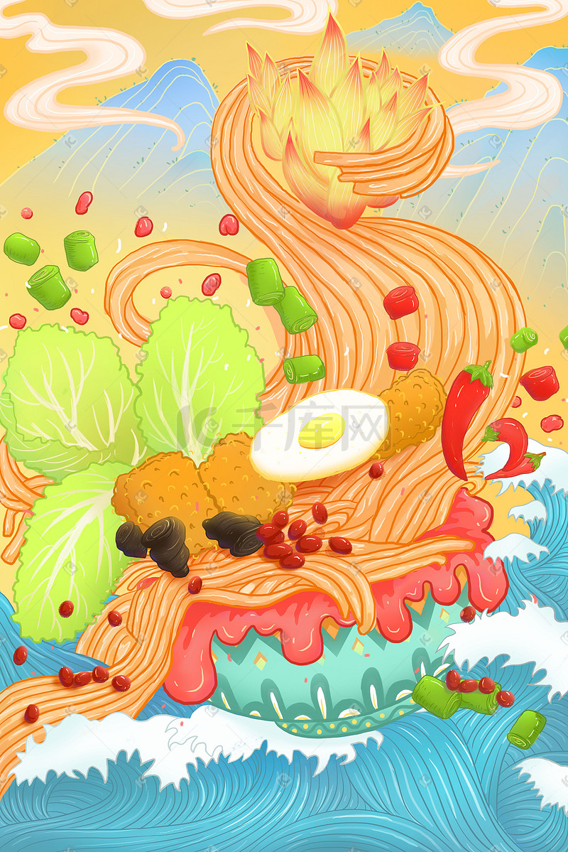 国风柳州螺蛳粉特色美食图片