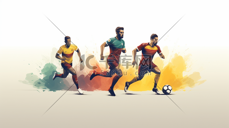 足球运动员体育插画17图片