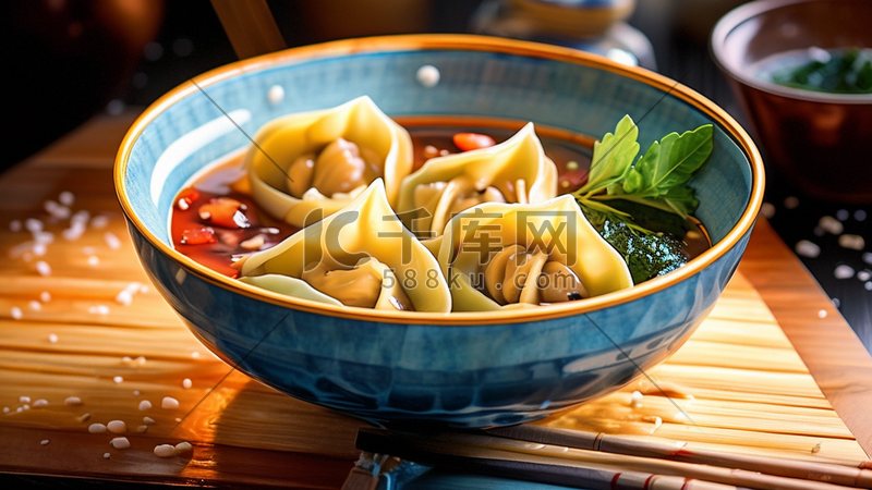 过年饺子特写中国菜年夜饭食品插画素材图片