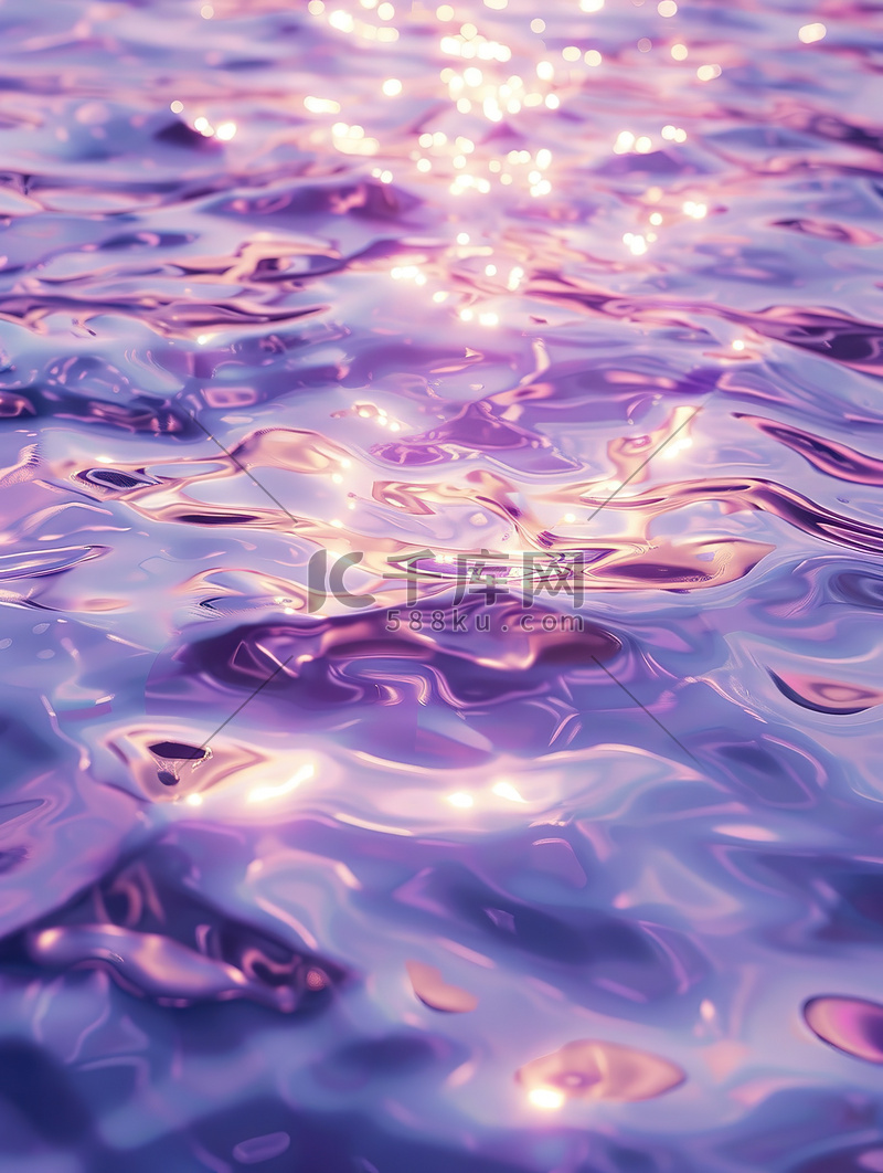 浅紫色的水闪闪发光插画素材图片