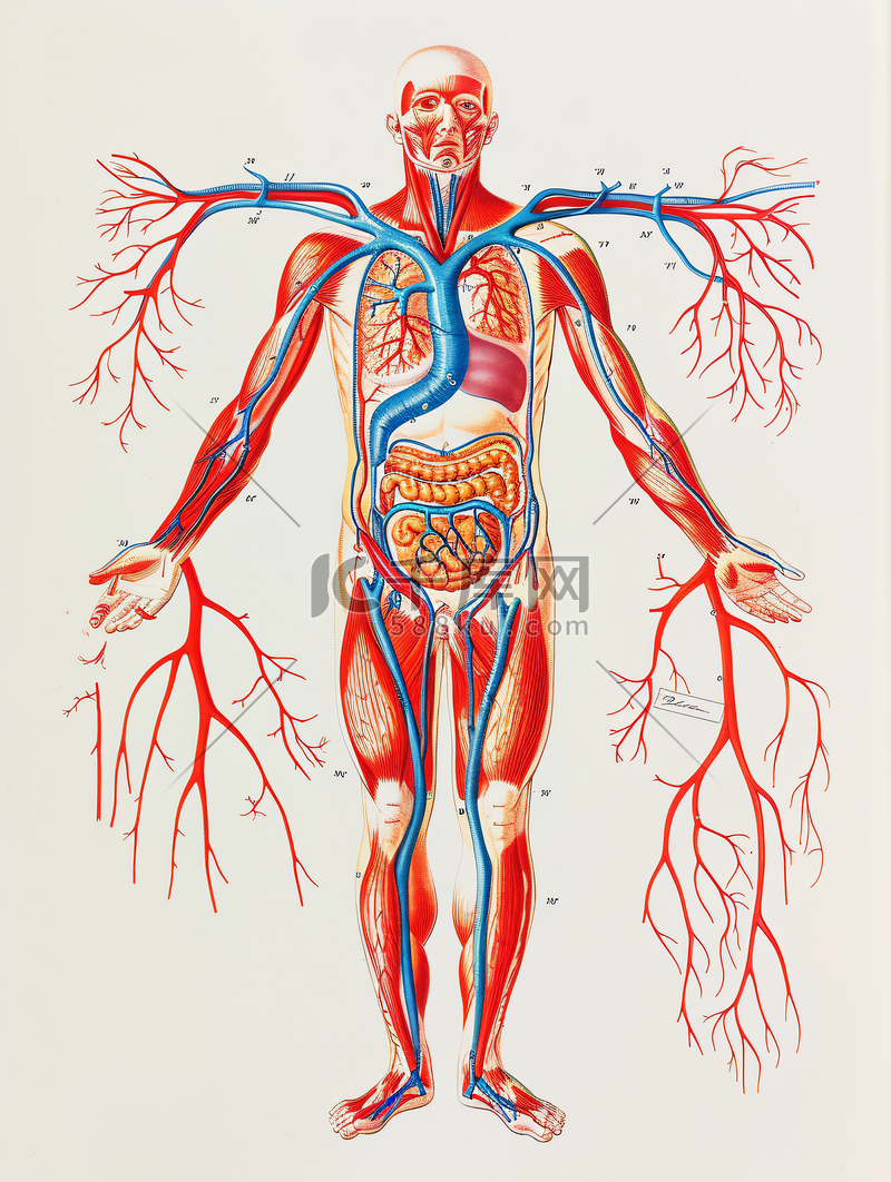 人体内部血管图图片