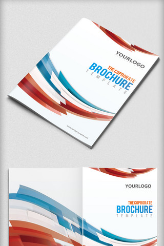 企业画册手册海报模板_时尚大气动感企业画册封面设计
