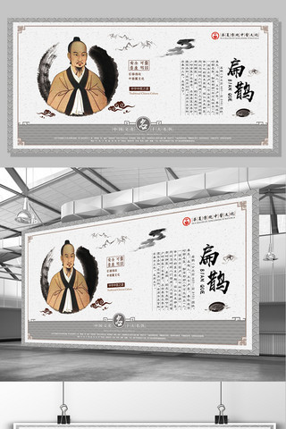 李时珍海报模板_中华名医扁鹊展板设计