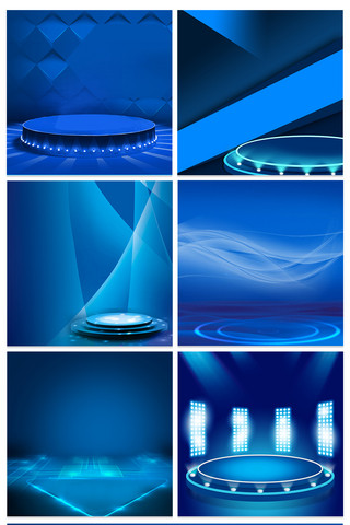 蓝色直通图海报模板_家用电器主图促销蓝色背景图模板