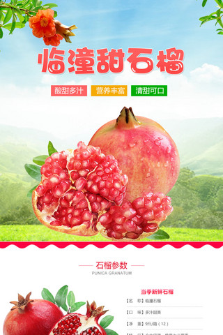 苹果熟了海报模板_淘宝天猫水果石榴详情页细节描述