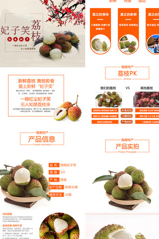 荔枝详情页妃子笑荔枝详情页面