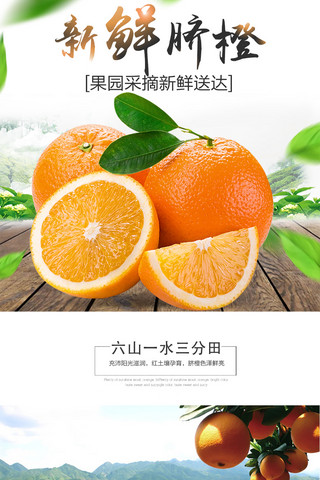 小清新天猫橙子详情页水果详情