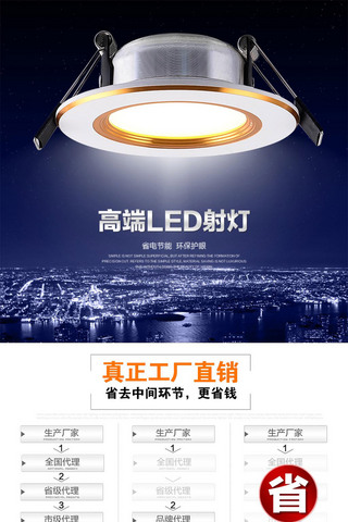 led衣柜海报模板_淘宝LED筒灯灯具