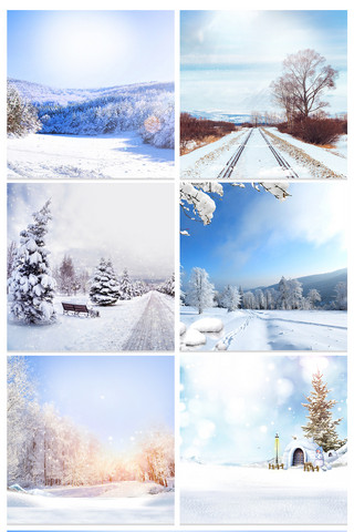 雪景天空海报模板_冬季雪景雪山棉衣羽绒服雪地靴主图